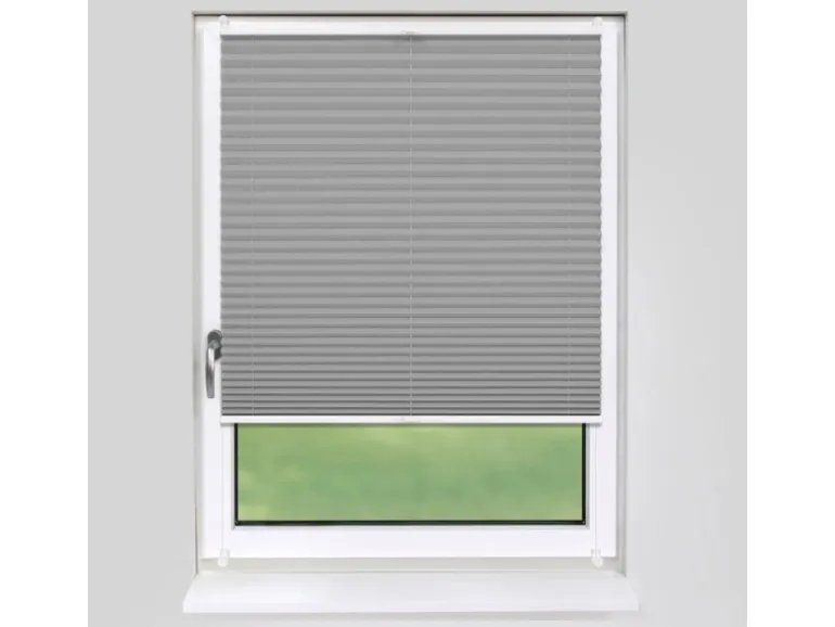 Deco-Raum Plissee Basic ohne Bohren 55x150cm Grau Blickdicht Klemmfix