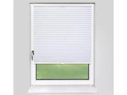 Deco-Raum Plissee Basic ohne Bohren 80x150cm Weiß Blickdicht Klemmfix