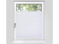 Deco-Raum Plissee Basic ohne Bohren 75x210cm Weiß Blickdicht Klemmfix