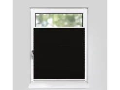 Deco-Raum Plissee Basic ohne Bohren 40x150cm Schwarz Blickdicht Klemmfix