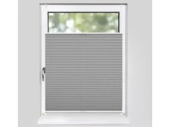 Deco-Raum Plissee Basic ohne Bohren 95x150cm Grau Blickdicht Klemmfix