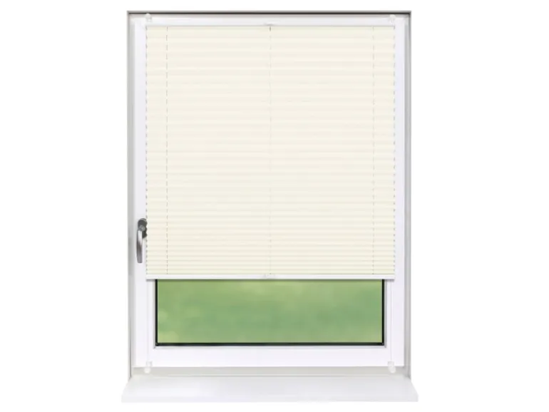 Deco-Raum Plissee Basic ohne Bohren 80x150cm Vanille Blickdicht Klemmfix