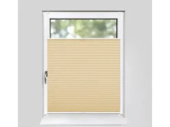 Deco-Raum Plissee Basic ohne Bohren 60x150cm Beige Blickdicht Klemmfix
