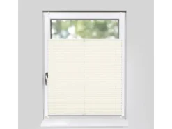 Deco-Raum Plissee Basic ohne Bohren 40x150cm Vanille Blickdicht Klemmfix