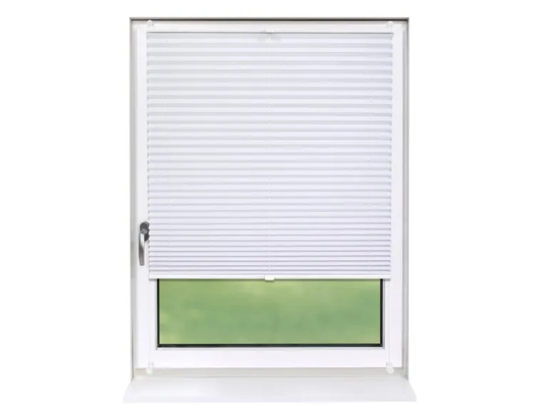 Deco-Raum Plissee Basic ohne Bohren 45x150cm Weiß Blickdicht Klemmfix