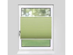 Deco-Raum Plissee Basic ohne Bohren 40x150cm Hellgrün Blickdicht Klemmfix