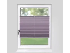 Deco-Raum Plissee Basic ohne Bohren 85x210cm Flieder Blickdicht Klemmfix