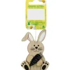 Dekoanhänger Hasen mit Karotte 15,5 cm x 6,3 cm x 1 cm Braun-Schwarz