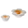 Deko-Blüte Schwimmend Porzellan 3,5 cm Weiß/Gelb