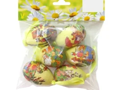 Dekoeier-Set Bunt 6 cm 6-teilig