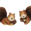 Dekofigur Eichhörnchen Braun 2-fach sortiert 9 cm x 12,2 cm x 6,7 cm