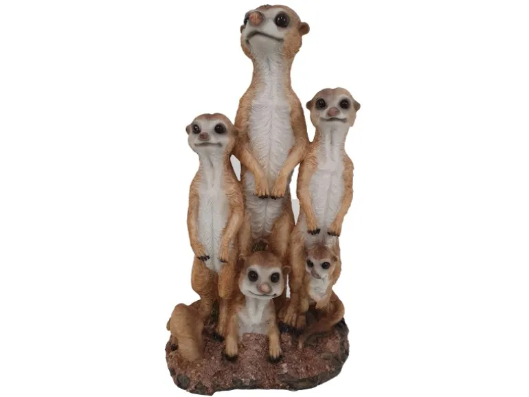 Dekofigur Erdmännchen-Familie 39 cm