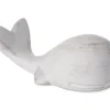 Deko-Figur Wal Beton 6 cm x 17 cm x 8 cm Grau-Weiß Gewischt