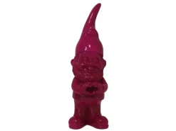 Dekofigur Zwerg mit Herz Unten 58 cm Magenta