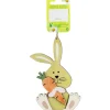 Deko-Hase mit Karotte 21 cm x 8 cm x 1 cm Bunt