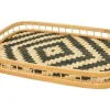 Dekoschale Bambus 40 cm x 25 cm Natur-Schwarz