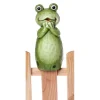 Deko-Zaunfigur Frosch Terracotta 22 cm Grün