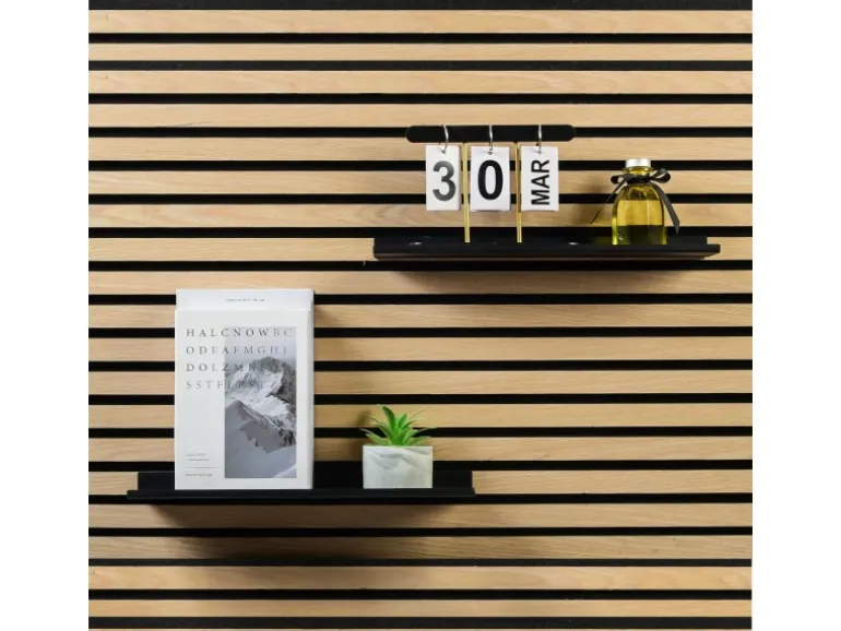 DenPanels Regal schwarz für Akustikpaneel 40 cm inkl. Schrauben