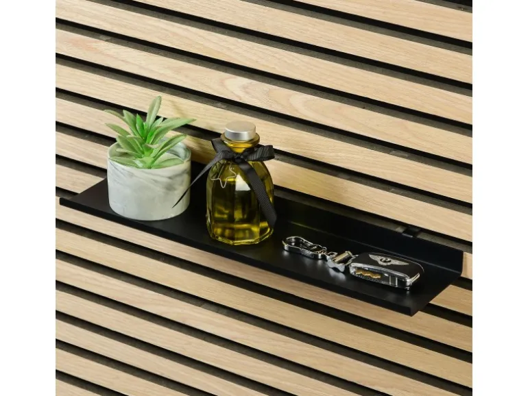 DenPanels Regal schwarz für Akustikpaneel 40 cm inkl. Schrauben