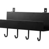 DenPanels Regal schwarz mit 4 Stiften 21,5 cm inkl. Schrauben