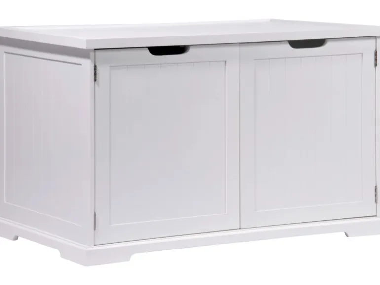 Design Katzenschrank XL Katzenhöhle 95 x 54 x 57,5 cm Weiß