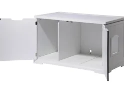 Design Katzenschrank XL Katzenhöhle 95 x 54 x 57,5 cm Weiß
