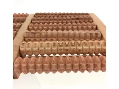 Dewello Hochwertiger Fussroller Fussmassage Stressreduzierung Entspannung Holz 2 X 6 Rollen Über 1000 Massagenoppen