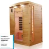 Dewello Infrarotkabine Sauna Pierson 135cm x 105cm 2 Personen Vollspektrum & Karbonstrahler Hemlock Tannenholz