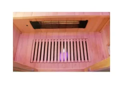 Dewello Infrarotkabine Sauna Pierson 135cm x 105cm 2 Personen Vollspektrum & Karbonstrahler Hemlock Tannenholz