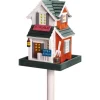 Dobar Buntes Western-Vogelhaus Restaurant 18 cm x 18 cm x 23 cm Kiefer