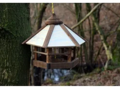 Dobar Design-Vogelhaus Camouflage mit Futter-Silo 35 cm x 35 cm x 29 cm
