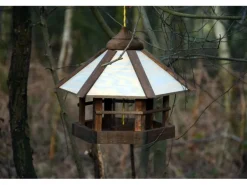 Dobar Design-Vogelhaus Camouflage mit Futter-Silo 35 cm x 35 cm x 29 cm