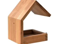 Dobar Design-Vogelhaus Eichenholz mit Satteldach Braun