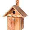 Dobar Geflammter Nistkasten mit Anflugleiste 23,5 cm x 17,5 cm x 33 cm Kiefer