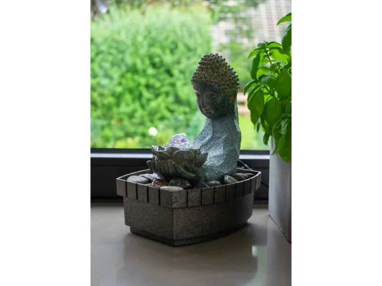 Dobar Indoor-Brunnen Buddha 27 cm x 20,5 cm x 16,5 cm