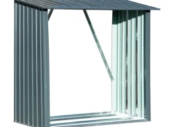 Dobar Kaminholzregal Madera Metall Grau 163 cm x 83 cm x 154 cm
