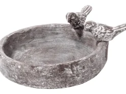Dobar Klassische Vogeltränke Pool-Oase 18 cm x 18 cm x 4,5 cm Grau