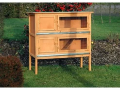 Dobar Kleintierstall mit 2 Etagen 115 cm x 45 cm x 116 cm FSC®