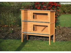 Dobar Kleintierstall mit 2 Etagen 115 cm x 45 cm x 116 cm FSC®