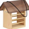 Dobar Meisenknödelhalter Kieferholz Futterstation für Wildvögel 22 x 14 x 21 cm
