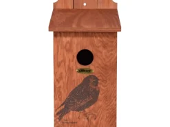 Dobar Nistkasten mit Siebdruckmotiv Star Ø 45 mm 19 x 20 x 38 cm Kiefer FSC®