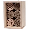 Dobar Profi-Insektenhotel für Wildbienen 16 cm x 12,5 cm x 23 cm Birke