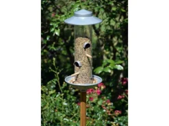 Dobar Stab-Vogelfutterspender Silber