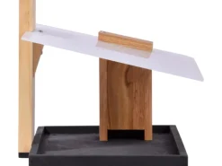 Dobar Vogelfutterhaus Futura I mit Futter-Silo für Wildvögel 35 cm x 24 cm Holz