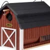 Dobar Vogelfutterhaus Katthult 31,5 cm x 22 cm x 24 cm Rot-Schwarz