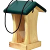 Dobar Vogelfutterstation mit Acrylglas-Futtersilo 16 cm x 16 cm x 24 cm Grün