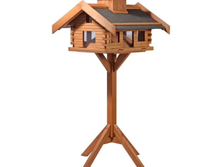 Dobar Vogelhaus Blockhaus Gipfel 84 cm x 78 cm x 53 cm Kiefer Braun FSC®