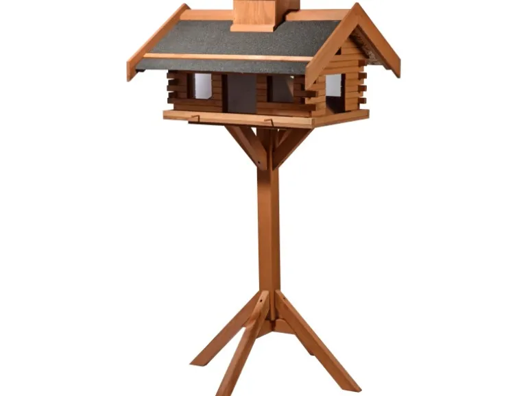 Dobar Vogelhaus Blockhaus Gipfel 84 cm x 78 cm x 53 cm Kiefer Braun FSC®