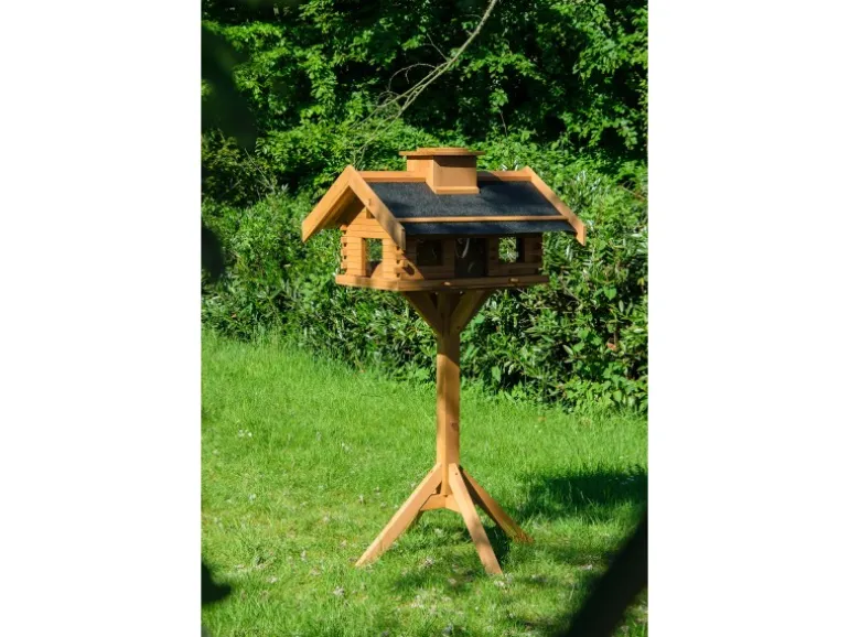 Dobar Vogelhaus Blockhaus Gipfel 84 cm x 78 cm x 53 cm Kiefer Braun FSC®