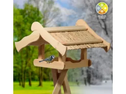 Dobar Vogelhaus Kunoy mit Schilfdach für Ständer FSC®
